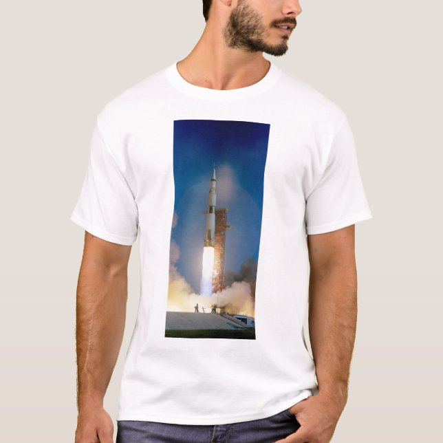 Vintage Saturn V Apollo 11 Launch T-Shirt (Front)