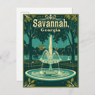 Vintage Savannah Postcard