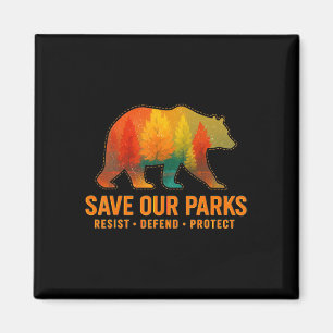 Vintage Save Our Parks Resist National Park Protec Magnet
