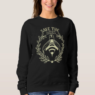 Vintage Save The Bees Honey Beekeeper Environmenta Sweatshirt