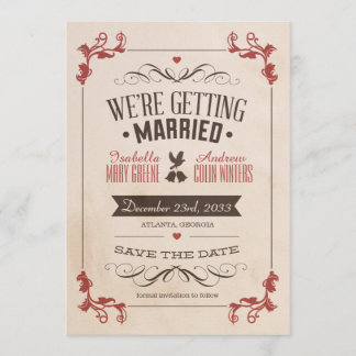 Vintage Save the Date