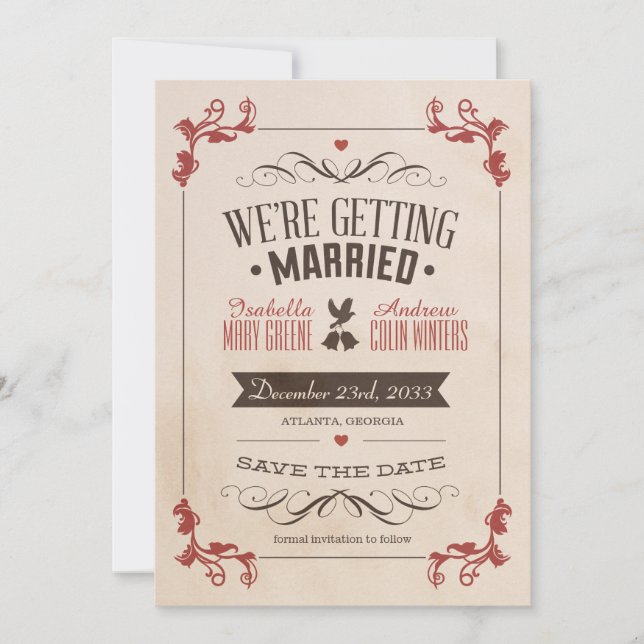 Vintage Save the Date (Front)