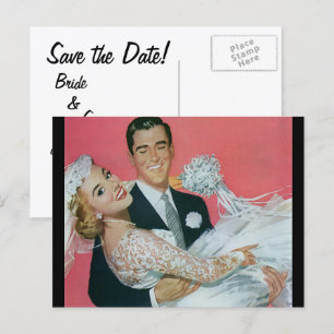 Vintage Save the Date! Announcement Postcard