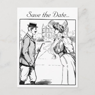 Vintage Save the Date Announcement Postcard