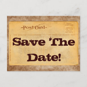 Vintage Save The Date! Invitation Postcards