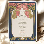 Vintage Save the Date Mackintosh Inspired Trees Invitation<br><div class="desc">Introducing our "Mackintosh Inspired Trees: Vintage Save the Date" invitation, a perfect symbol of growth, unity, and love for your wedding day. Two abstract Trees in Bloom gracefully surround your wedding details, inspired by the legendary Scottish architect, Charles Rennie Mackintosh. In many cultures, trees represent growth, strength, and connection, attributes...</div>