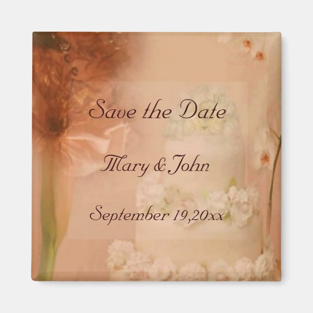 Vintage Save the Date Magnet (Front)