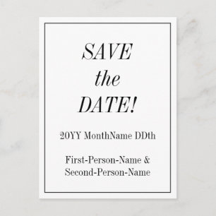 Vintage "SAVE the DATE!" Postcard