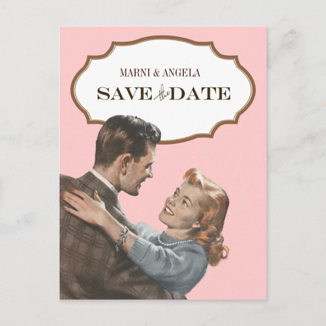 Vintage Save the Date Postcards (Front)
