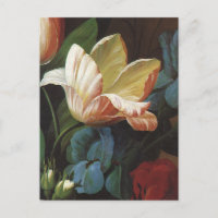 Vintage Save the Date! Victorian Tulip Flowers