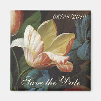 Vintage Save the Date! Victorian Tulip Flowers