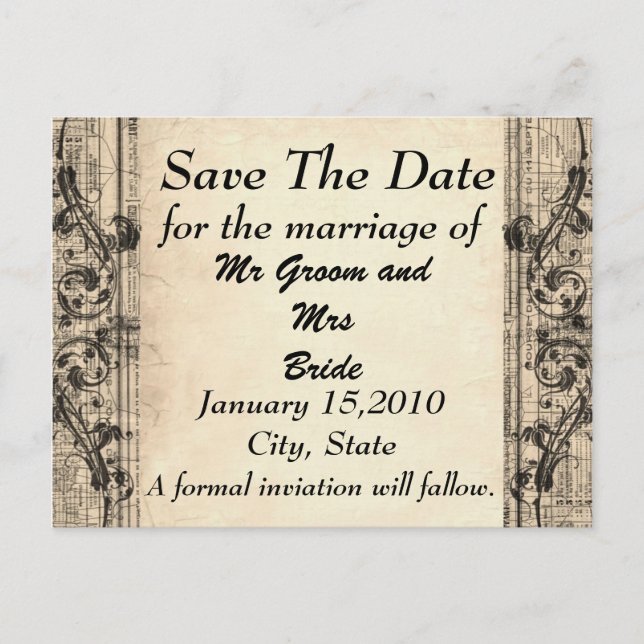 Vintage Save the Day PostCard (Front)