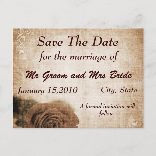 Vintage Save the Day Postcard (Front)