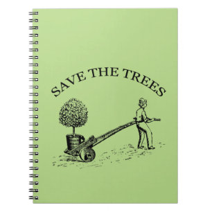 Vintage Save the Trees Notebook 2