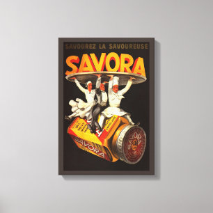 Vintage Savora Condiment Advertisment Canvas Print