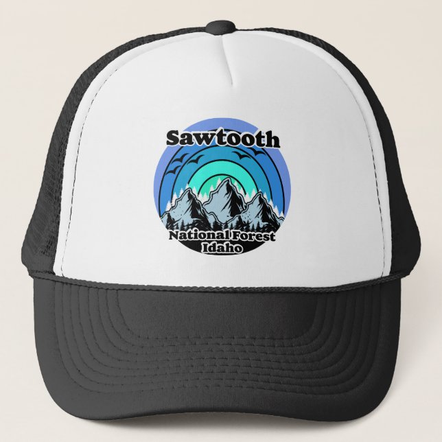 Vintage Sawtooth National Forest Trucker Hat (Front)