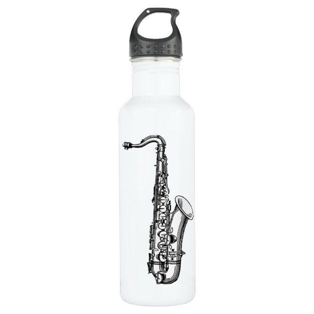 Vintage Saxaphone 710 Ml Water Bottle (Front)