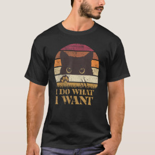 Vintage Saying Meme Cute Cat Mum Kitten Lady Dad T-Shirt