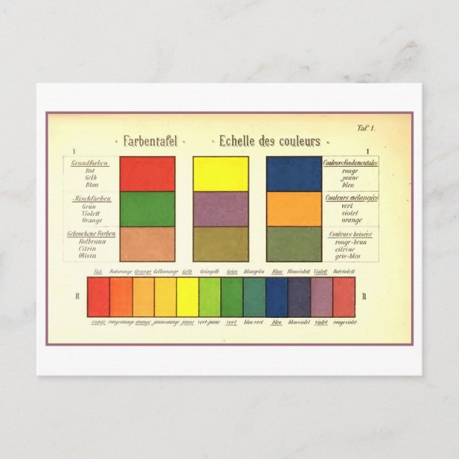 Vintage Scale of Colours Postcard (Front)