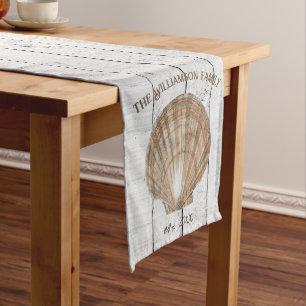 Vintage Scallop Shell Short Table Runner