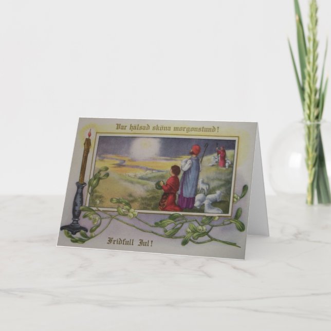 Vintage Scandinavian Christmas Greeting Card (Front)