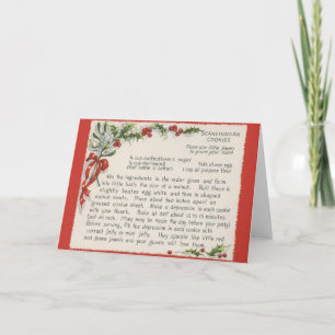 Vintage Scandinavian Cookie Recipe Christmas Card