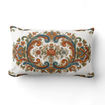 Vintage Scandinavian Rosemaling Floral Pattern