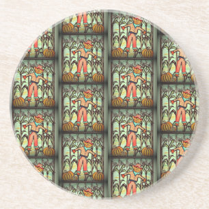 Vintage Scarecrow Drink Coaster