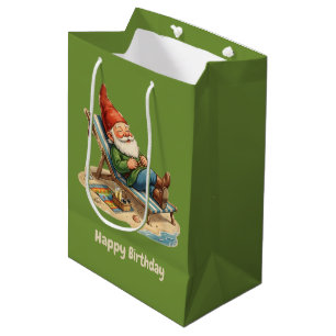 Vintage Scarp Picture - GARDEN GNOMES 26 Medium Gift Bag