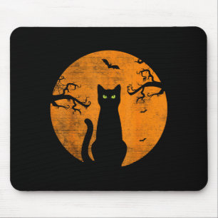 Vintage Scary Christmas Cat Costume Retro Cat Moon Mouse Mat