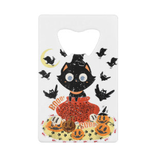 Vintage Scary Halloween Black Cat Costume Witch Ha