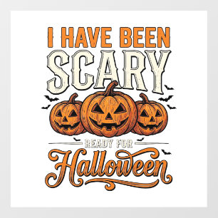 Vintage Scary Halloween Pumpkin Shirt Design_1 Window Cling