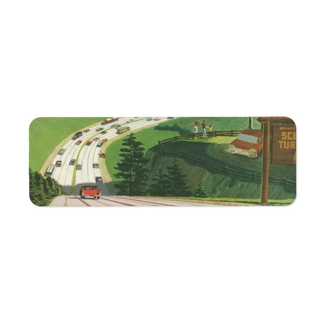 Vintage Scenic American Highways, Cars Road Trip (Front)