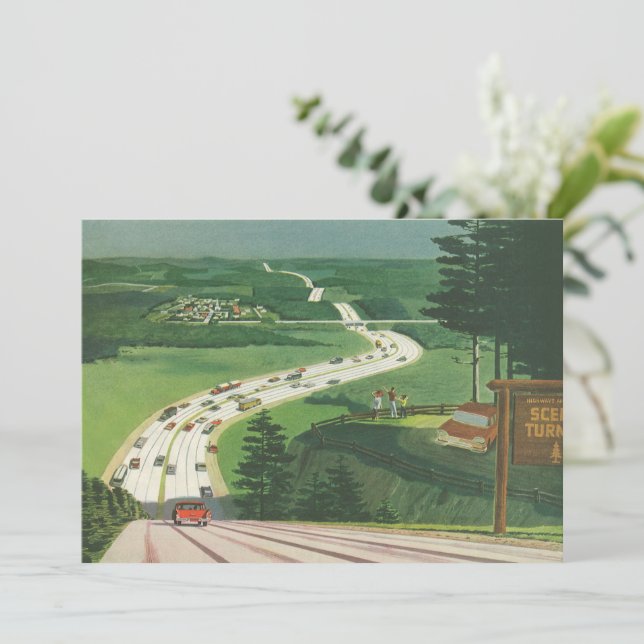 Vintage Scenic American Highways, Cars Road Trip (Standing Front)