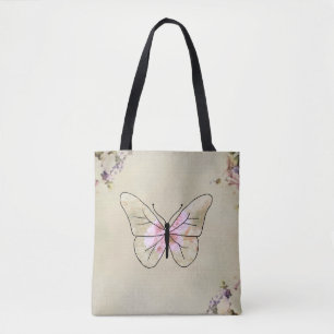 Vintage Schmetterling Tote Bag