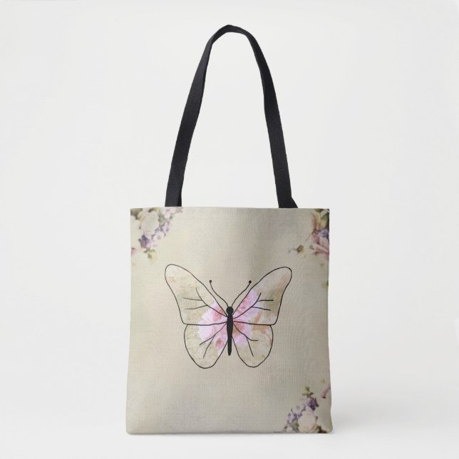 Vintage Schmetterling Tote Bag (Front)