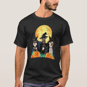 Vintage Schnauzer Witch Pumpkin Halloween Costume T-Shirt