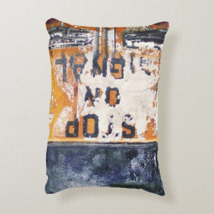 Vintage school bus decorative cushion