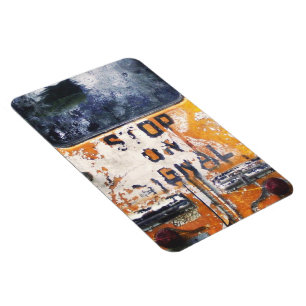 Vintage school bus magnet