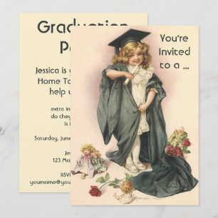 Vintage School Graduation Invitation