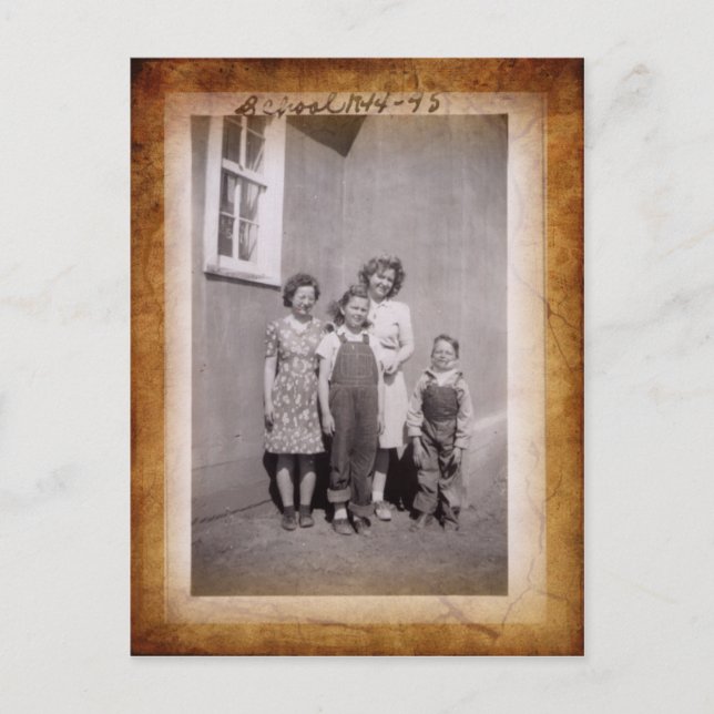 Vintage School Photo Postcard (Front)