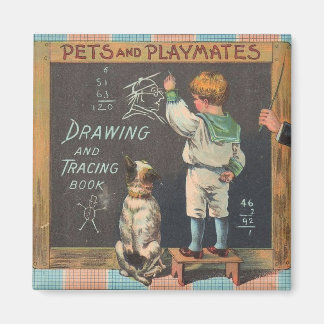 Vintage School Print Magnet