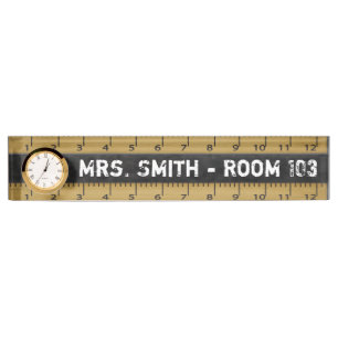 Vintage School Ruler   Teacher Nameplate