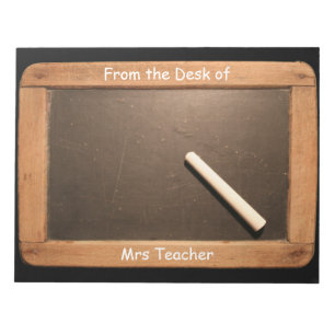Vintage School Slate Personalised Teacher HNP Notepad