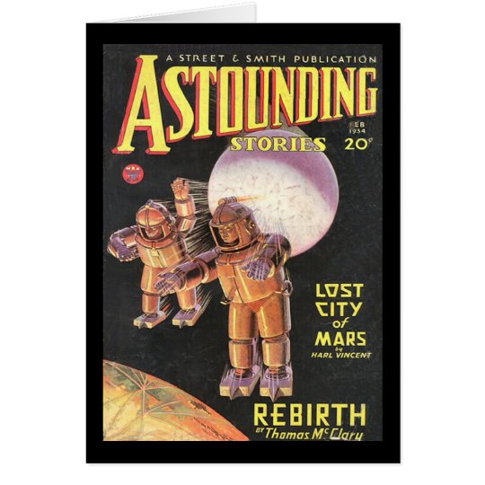 Vintage Sci Fi Comic Astounding Stories 1934 Card