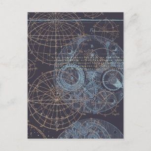 Vintage Science Book Illustration Postcard