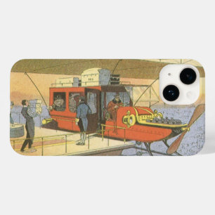 Vintage Science Fiction Aeroplane Helicopter Limo Case-Mate iPhone 14 Case