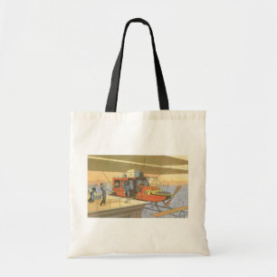 Vintage Science Fiction Aeroplane Helicopter Limo Tote Bag