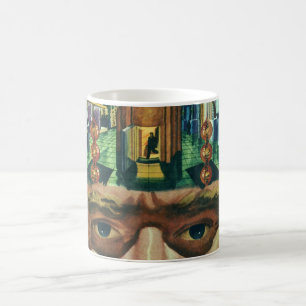 Vintage Science Fiction, Alien Brain in Laboratory Coffee Mug