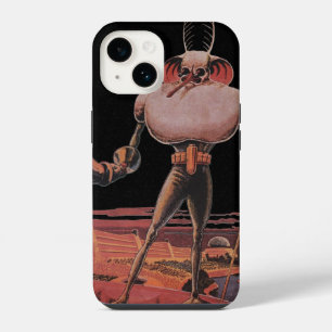 Vintage Science Fiction Astronaut Shake Hand Alien iPhone 14 Case